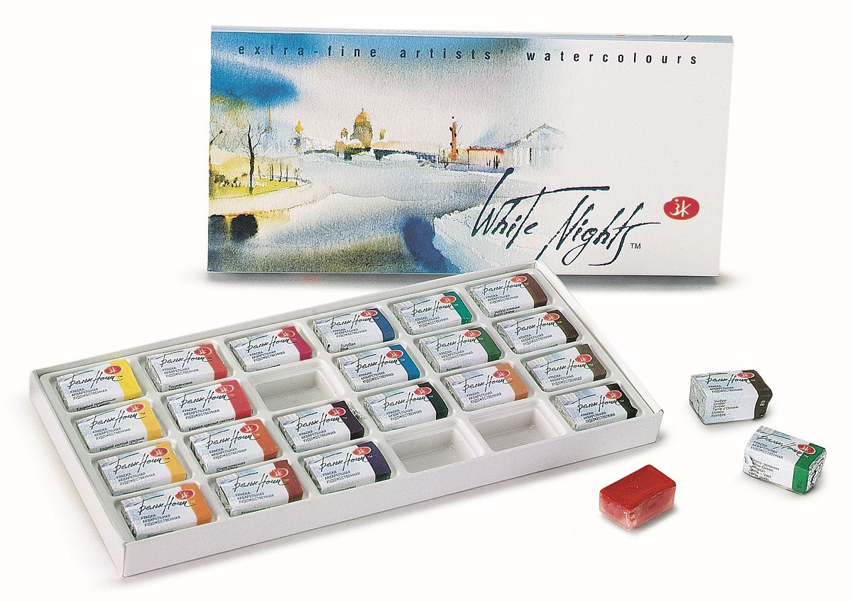 White Nights Aquarellfb. Karton 24 ganze Näpfe