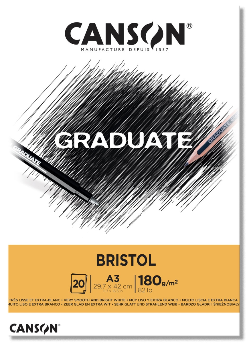 Bristolpapier Graduate Block A3 20 Blatt 180 g/m²