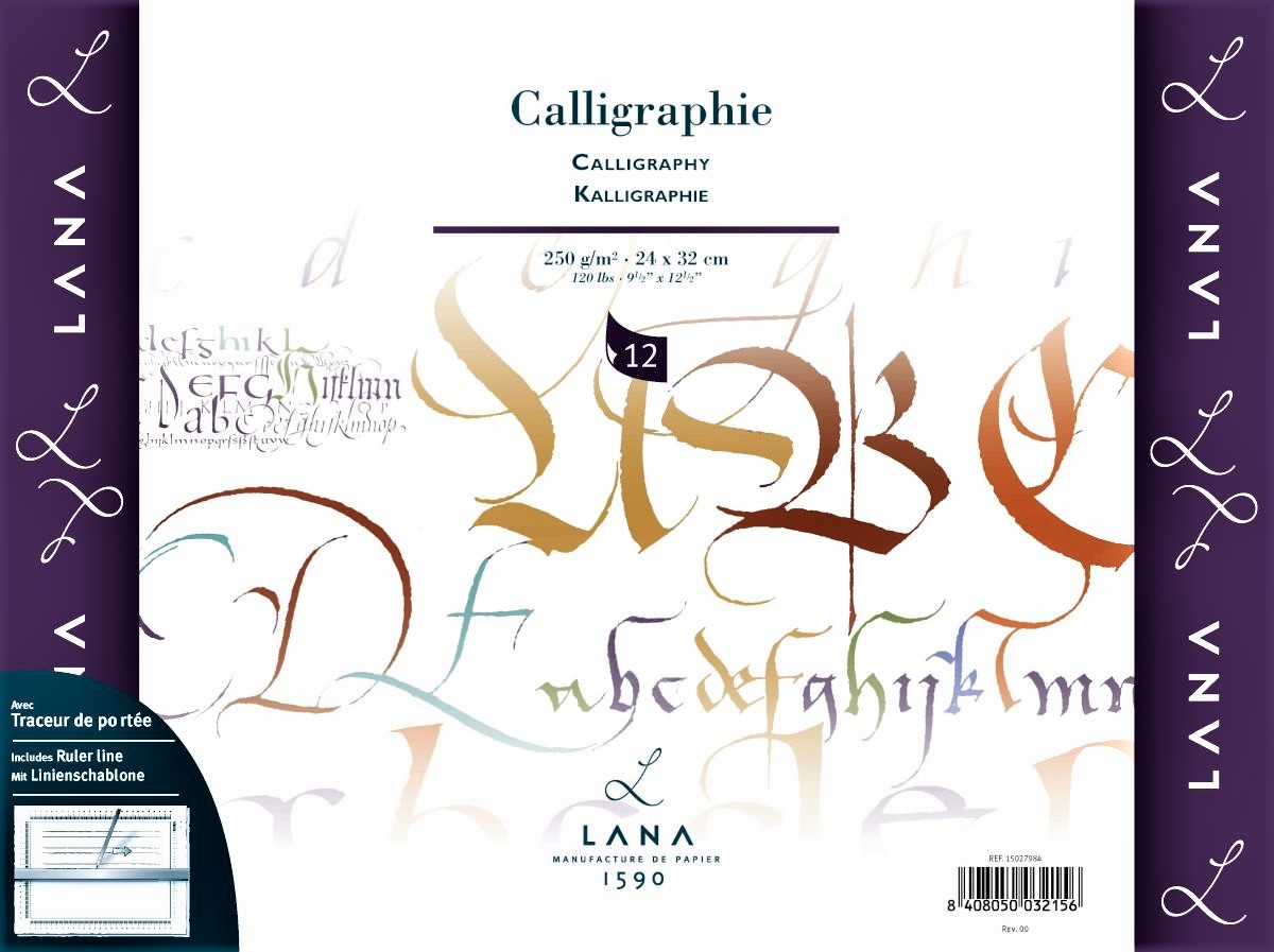 Lana Calligraphie 30x40cm 12 Blatt 250g/m²