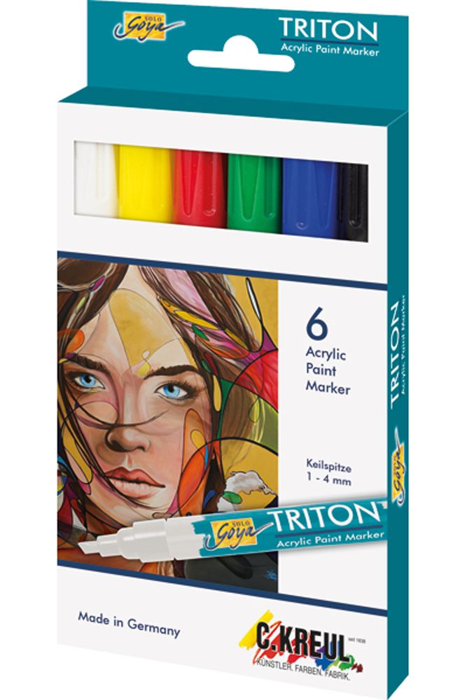 Triton Acrylic Paint Marker ca. 1-4 mm 6-er Set