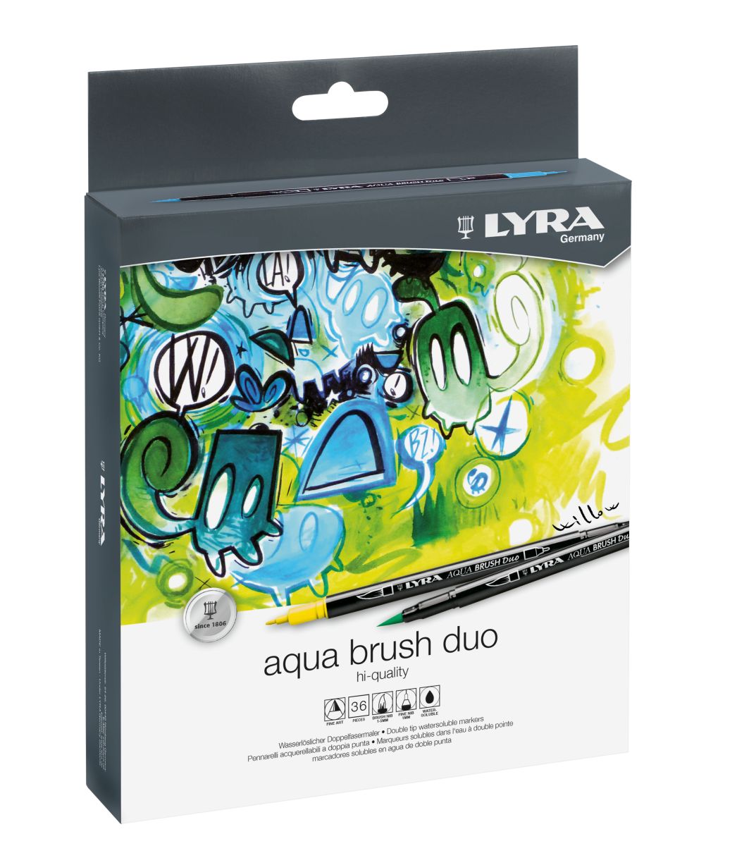 Lyra Aqua-Brush Duo Doppelspitze 36-er Set